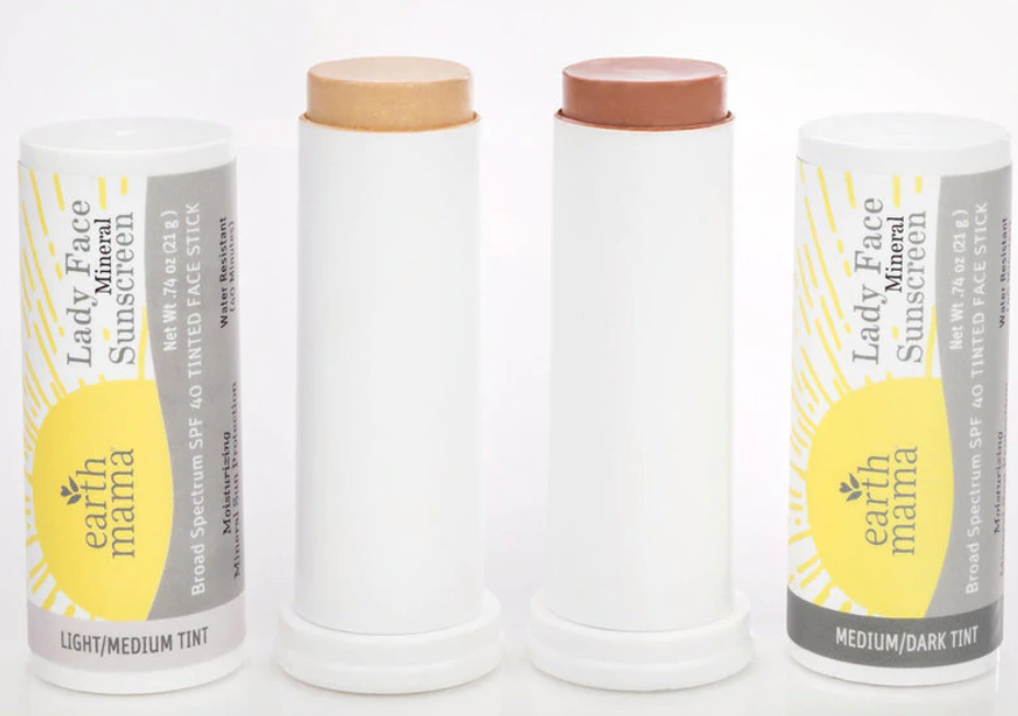 Earth Mama Organics Lady Face Mineral Αντηλιακό Face Stick SPF 40