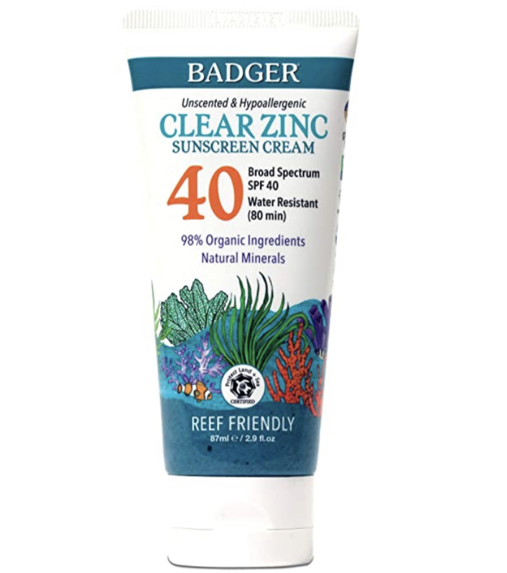 Badger clear zinc sunscreen 