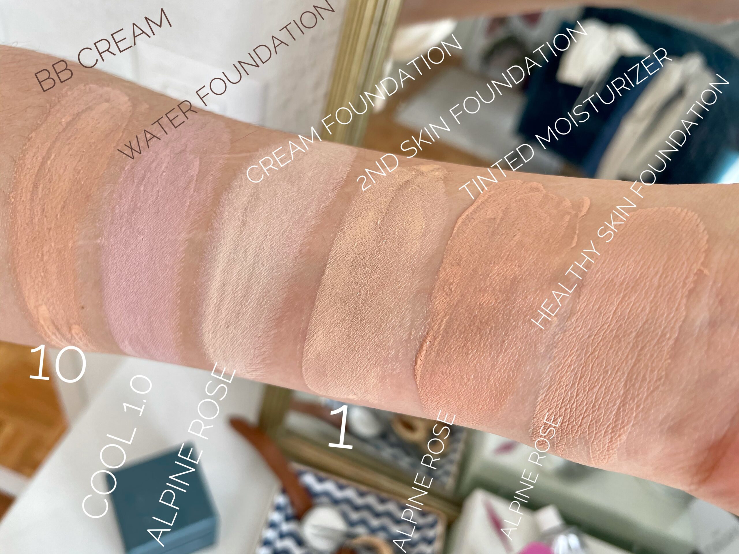 100 Percent Pure Foundation Swatches