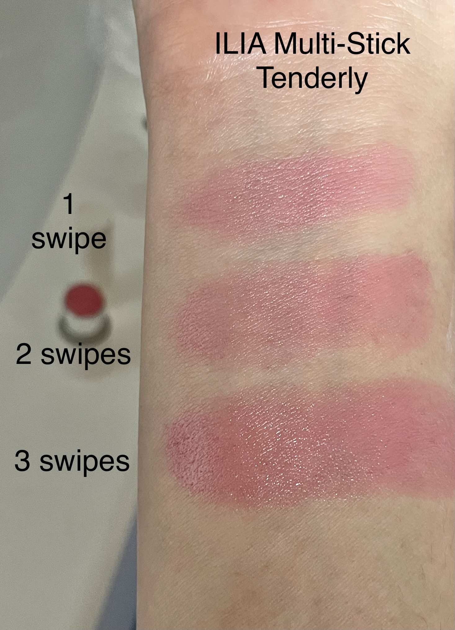 Ilia multi-stick swatches