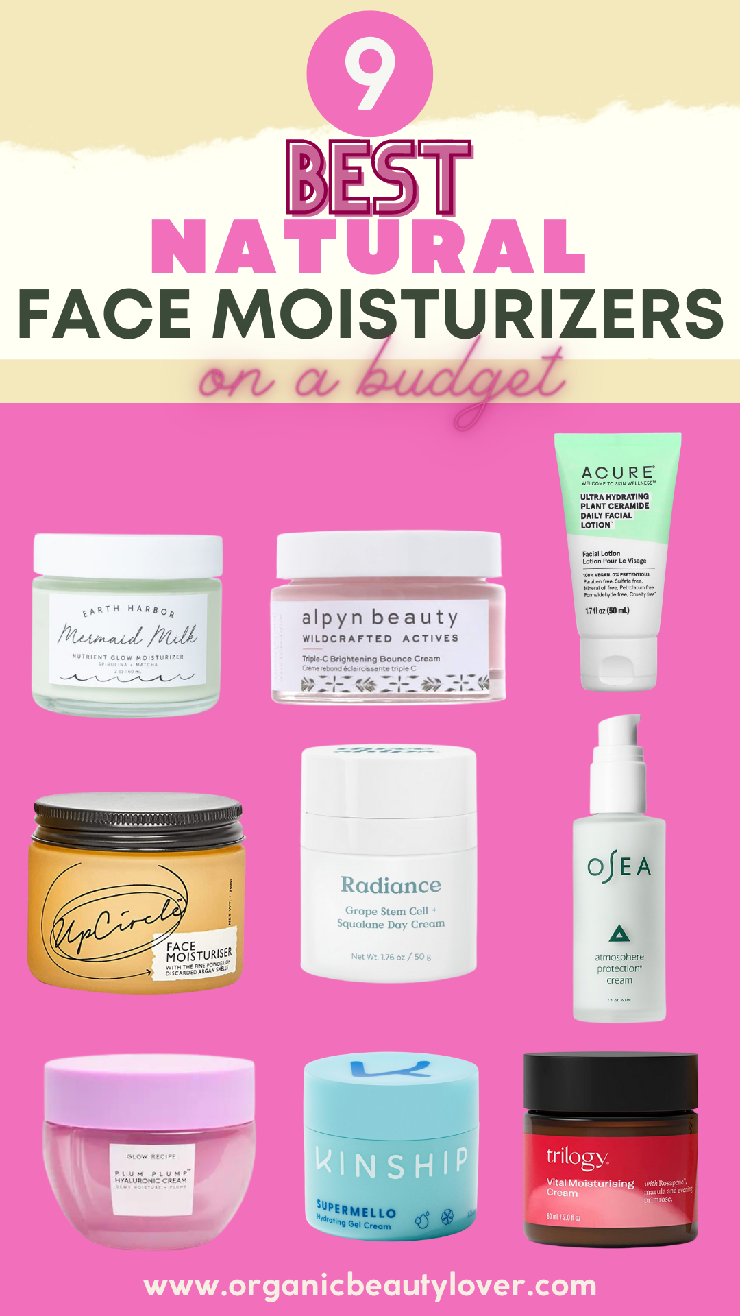 Best natural face moisturizers