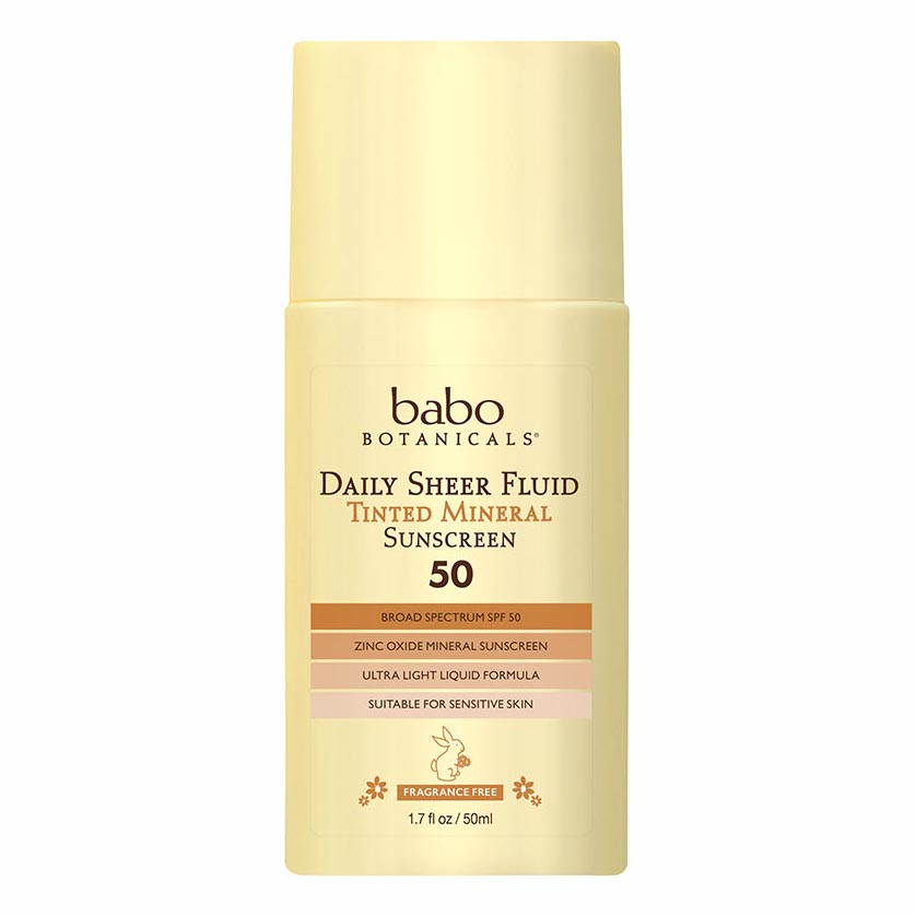 Babo Botanicals Daily Sheer Fluid SPF50 Tinted Sunscreen