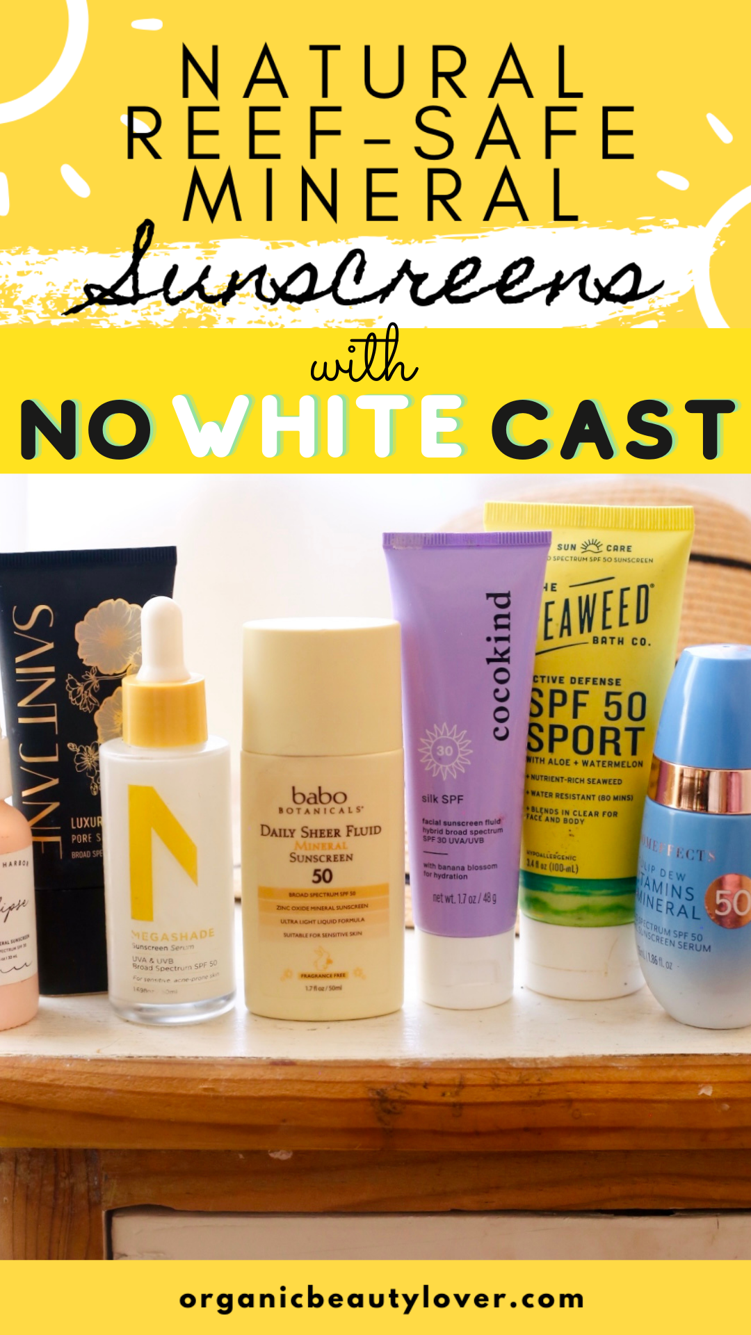 Natural sunscreens without white cast