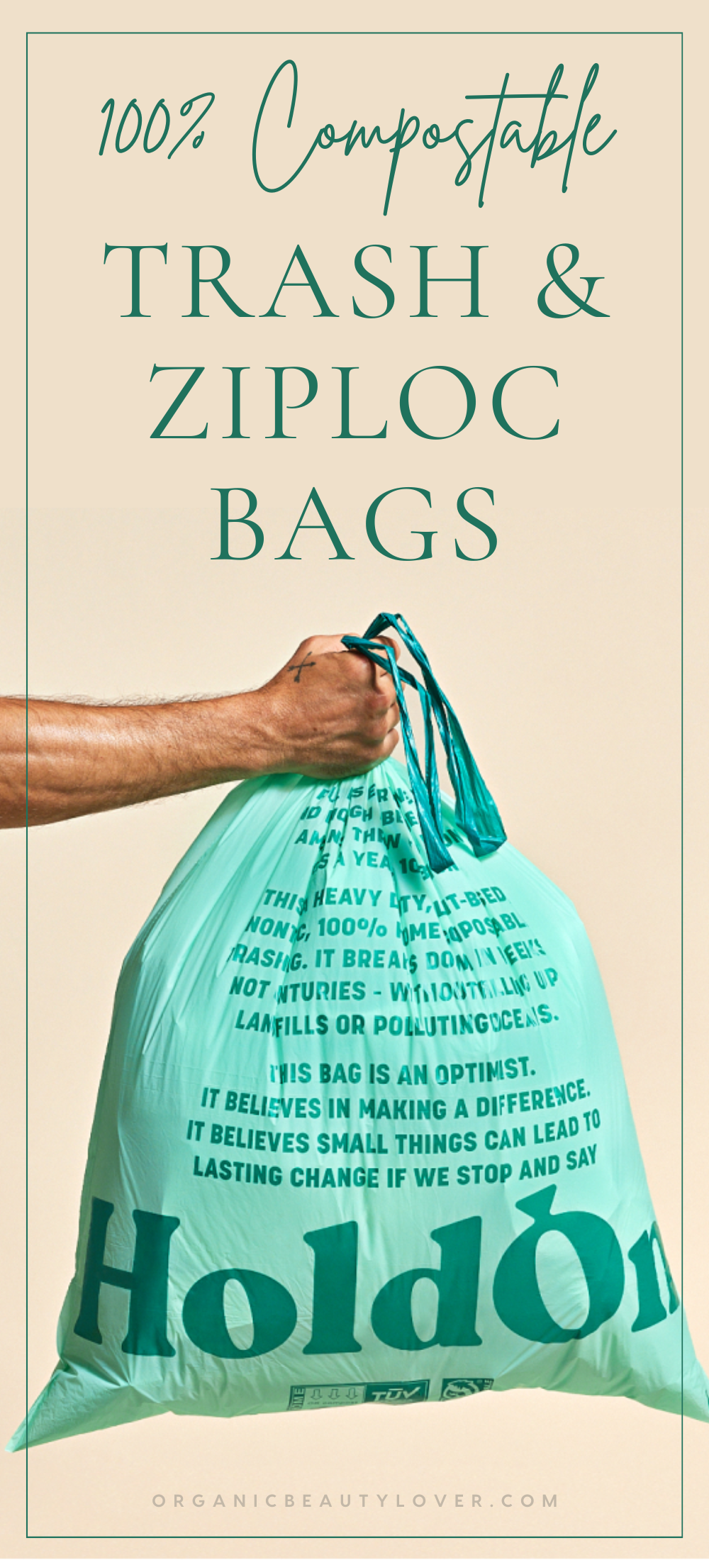 100% Compostable Trash Bags 13 Gallon Tall Trash - Rebaid