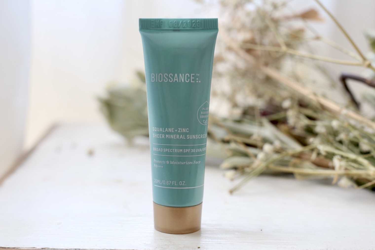 Biossance Squalane zinc mineral sunscreen