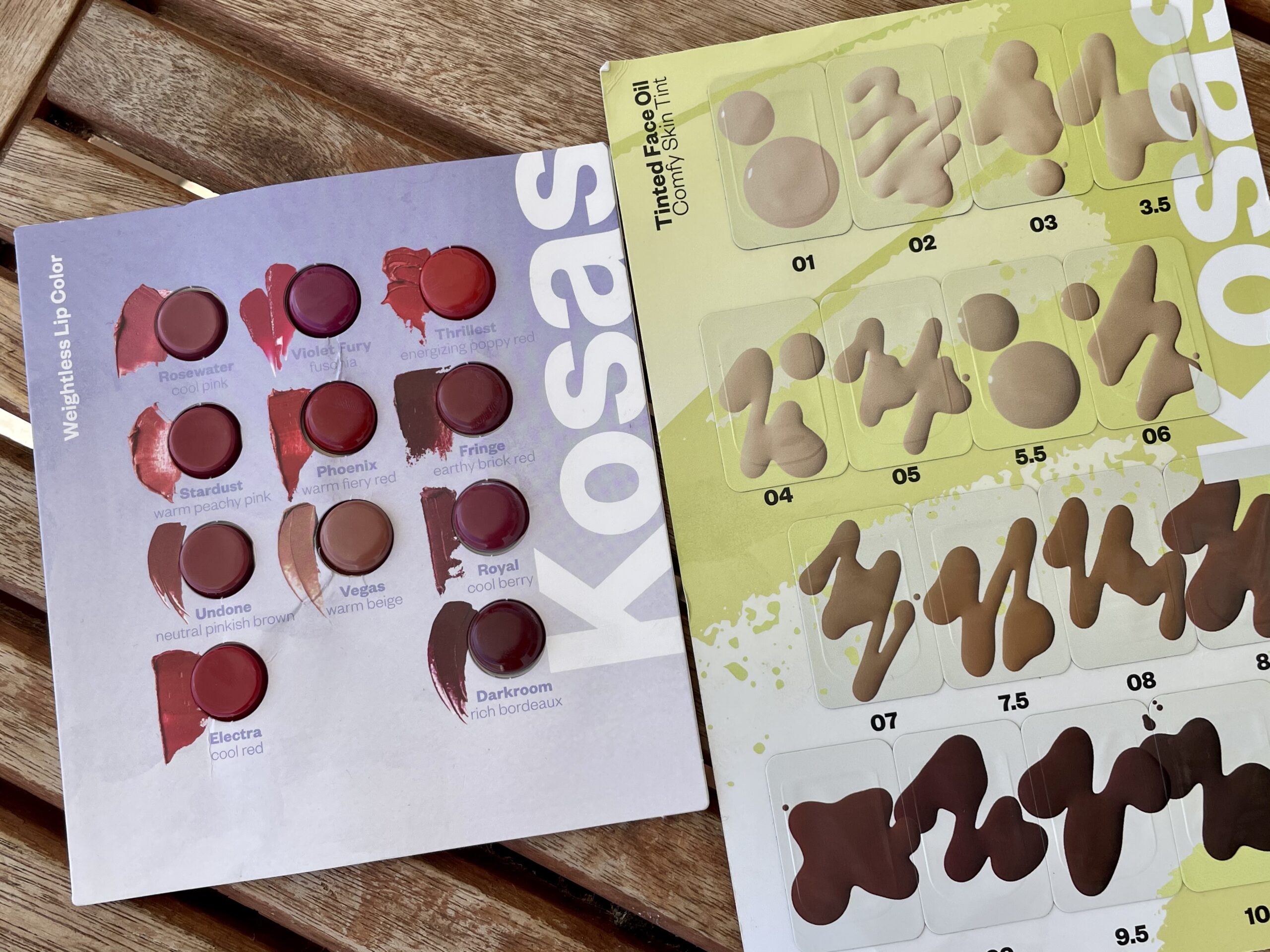 Kosas swatches