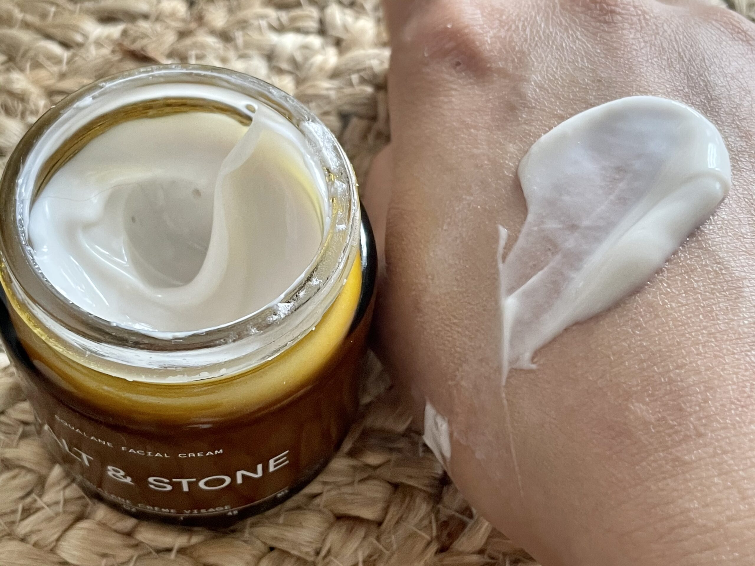 Salt and stone face cream