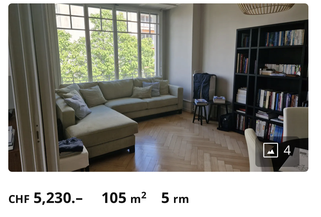 Zurich rent apartment