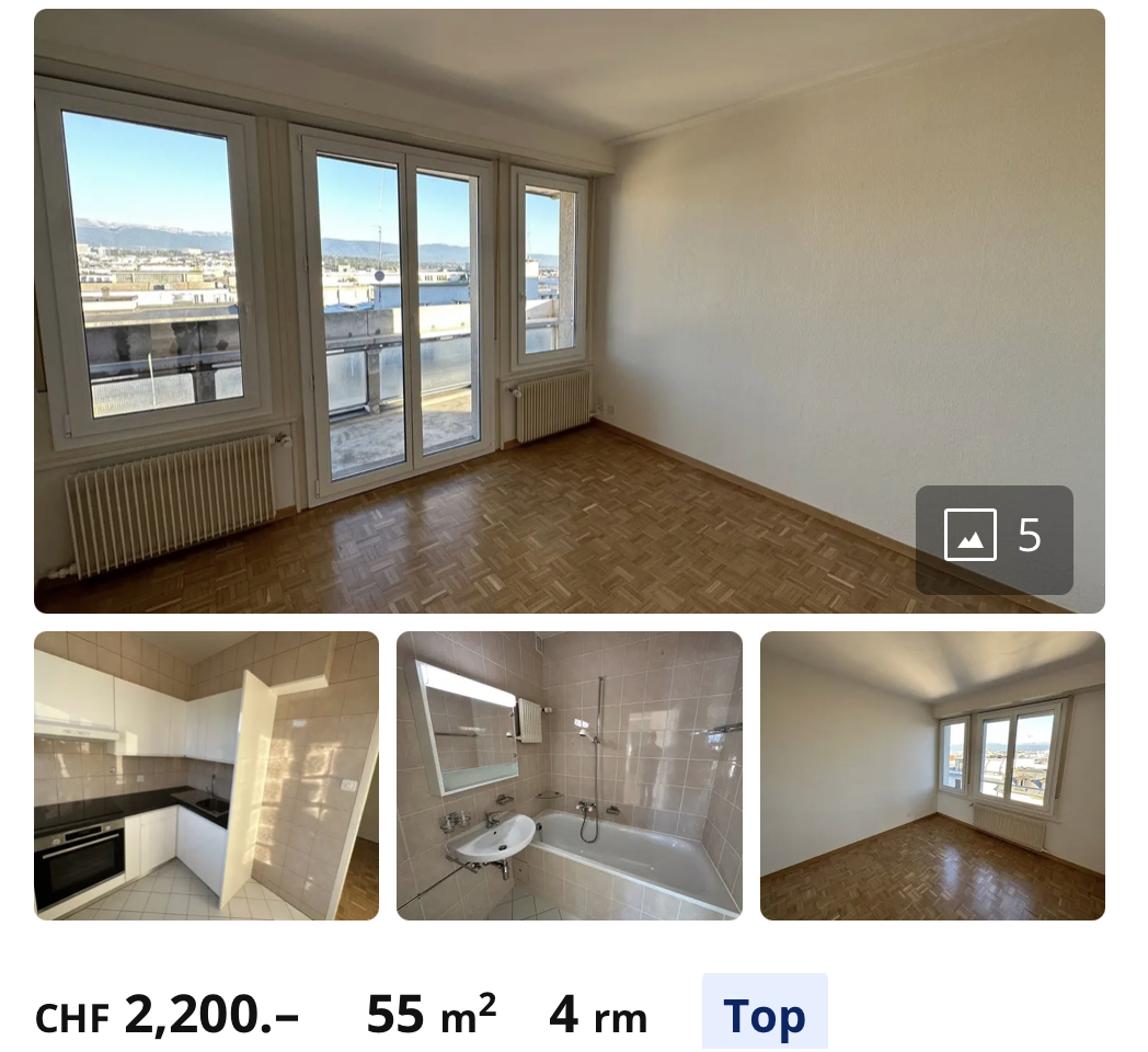 Zurich rent apartment