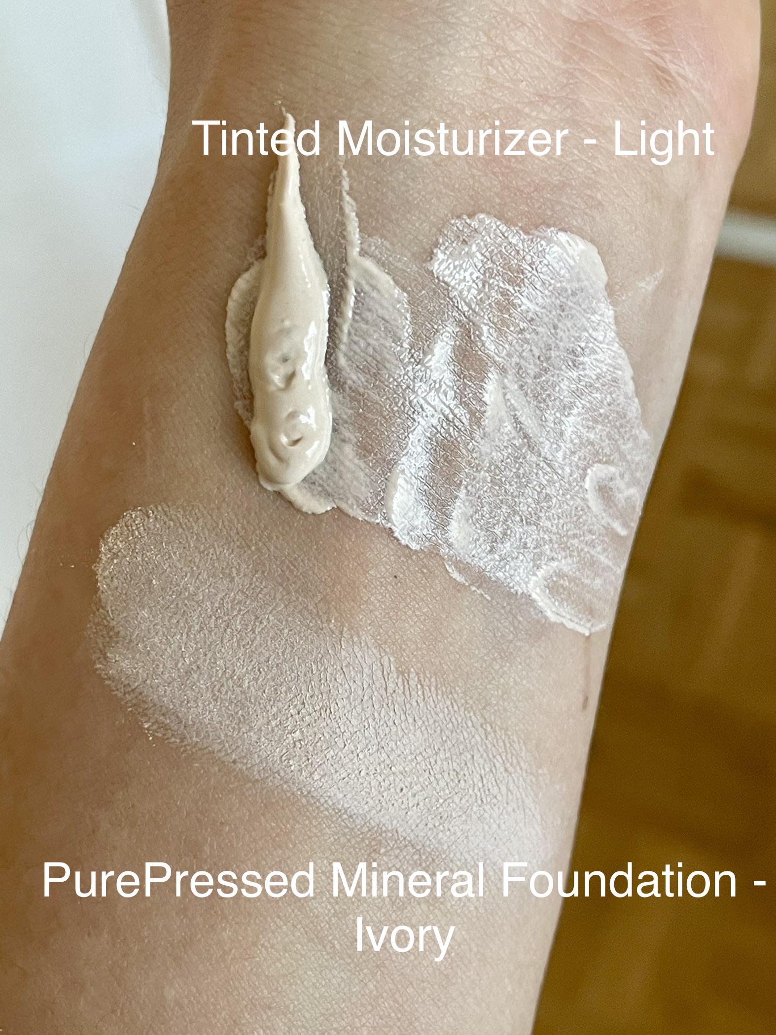 Jane Iredale foundation swatches