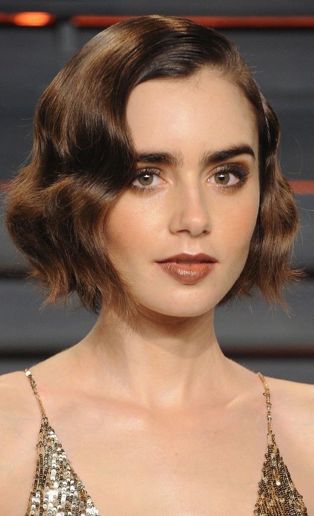 Lily Collins hairstyle