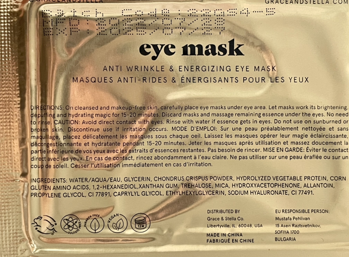 Grace Stella eye mask