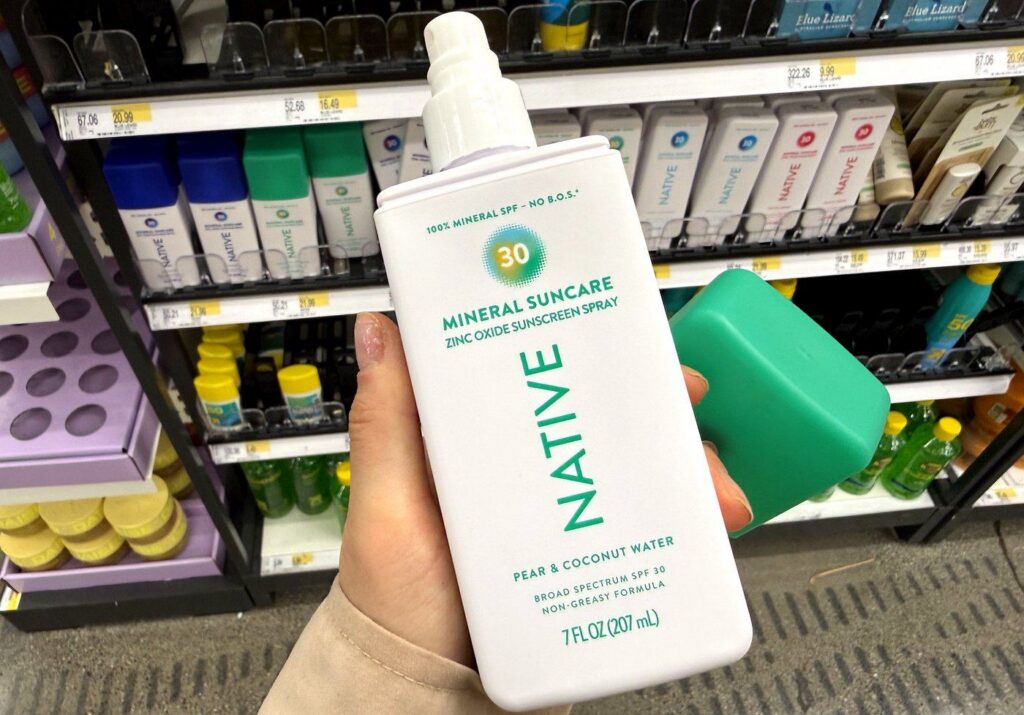 clean beauty at target native sunscreen