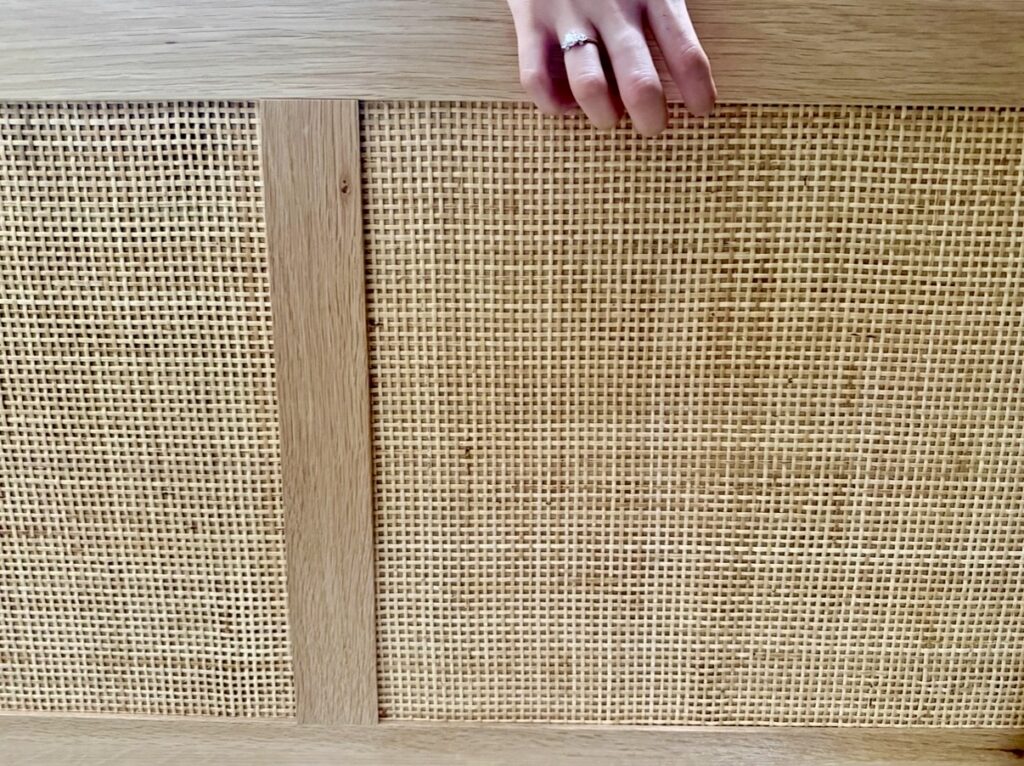 Naturepedic Arienzo Bed Frame natural wood handwoven rattan