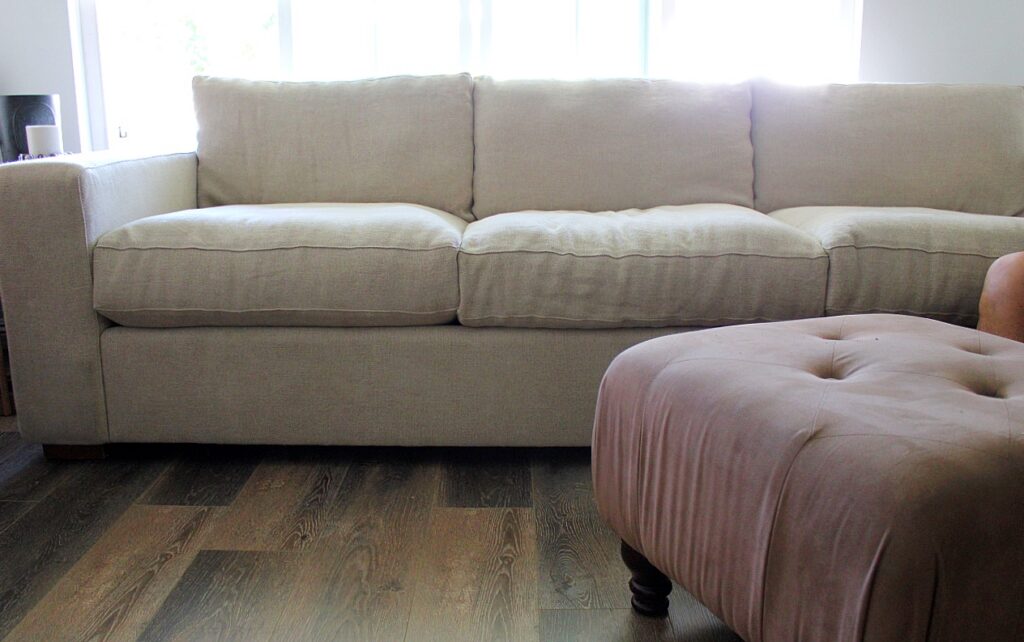 non toxic couch organic medley rio plush sofa Stonecrop Linen Flax