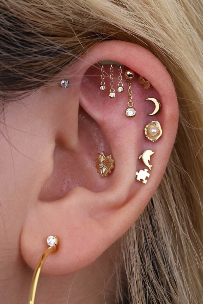 different types ear piercings