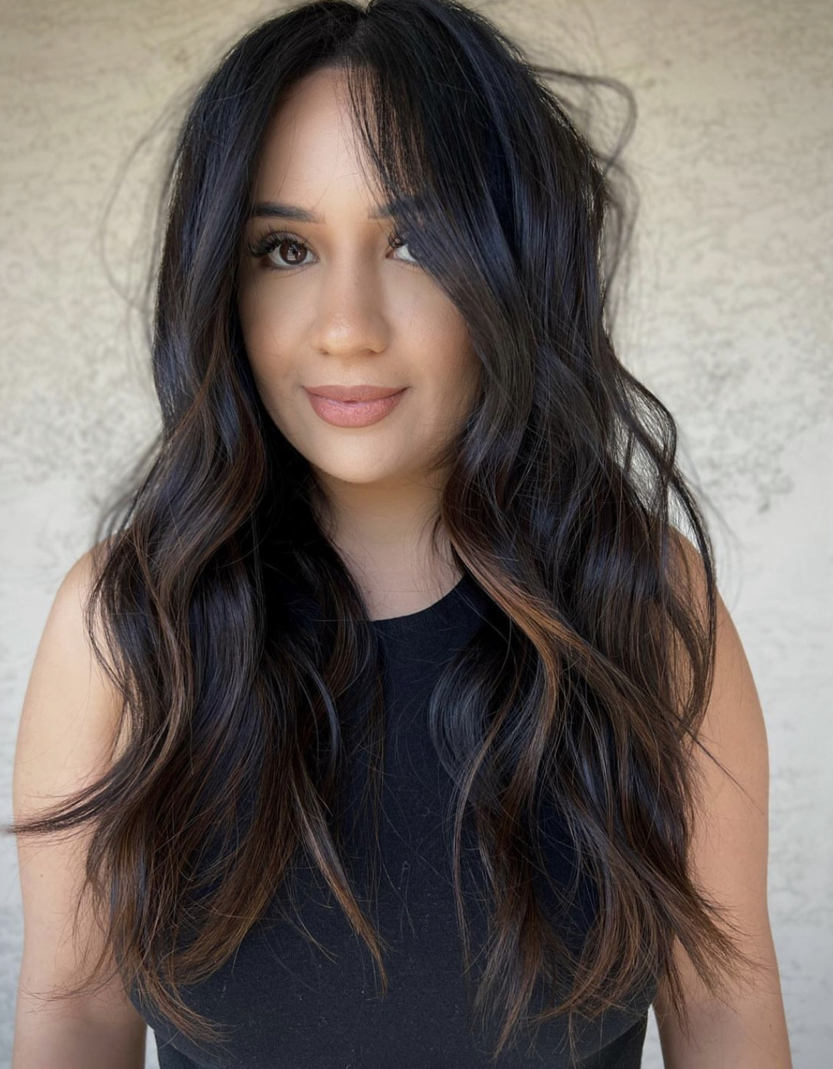 balayage black hair