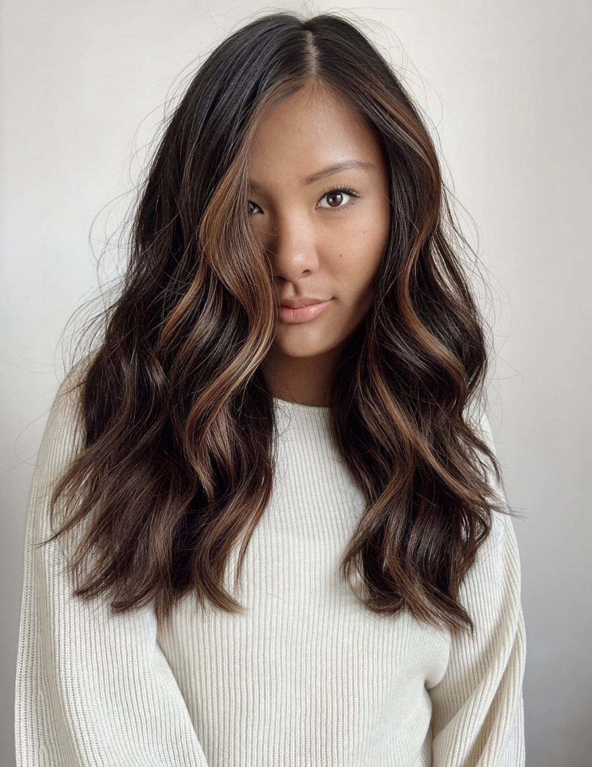 balayage asian hair