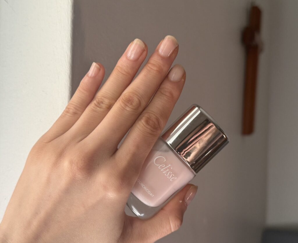 celisse nails non toxic sheer nude quick coat in shade Vanity