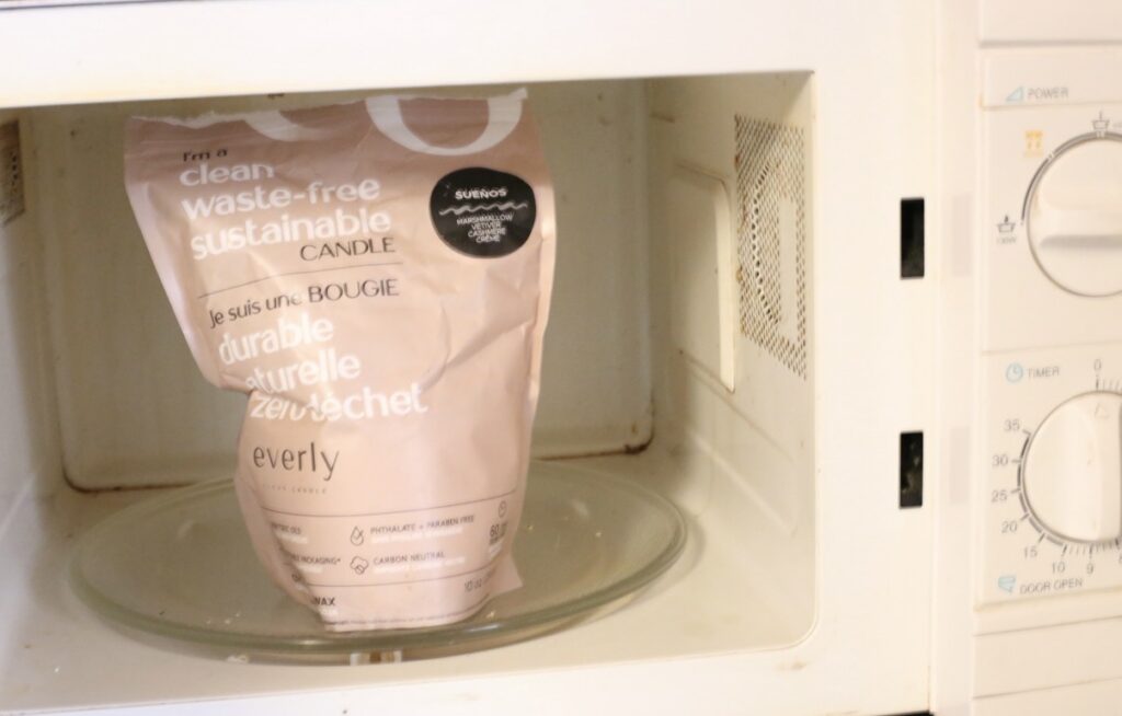 microwaving a candle refill bag