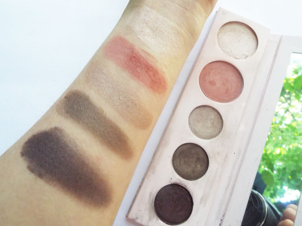 100% Pure pretty naked palette swatches