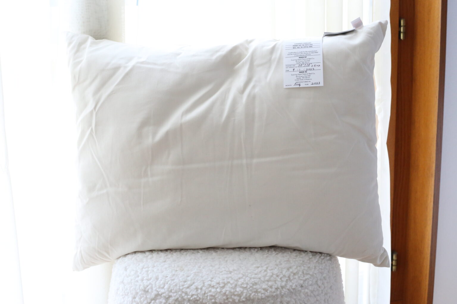 Soaring Heart organic pillow