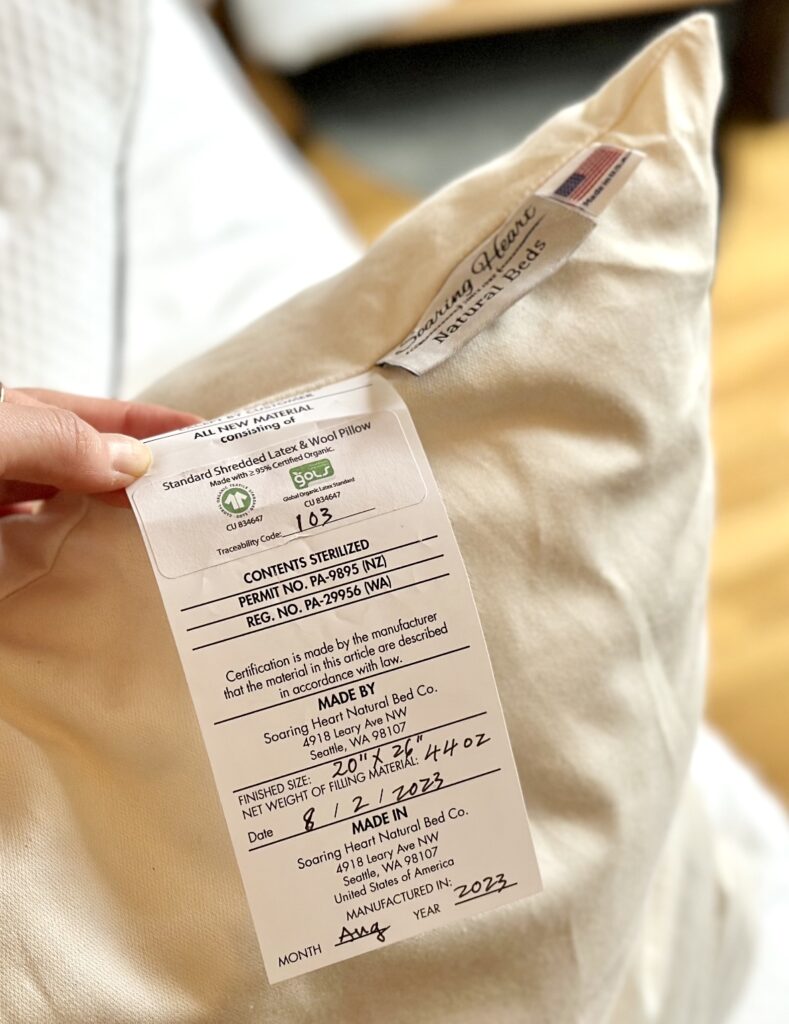 green certifications for pillows what to look for