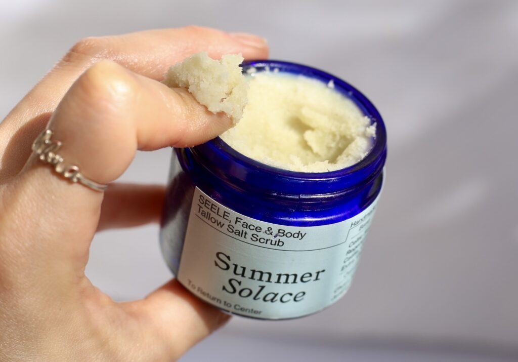 summer solace tallow face scrub organic