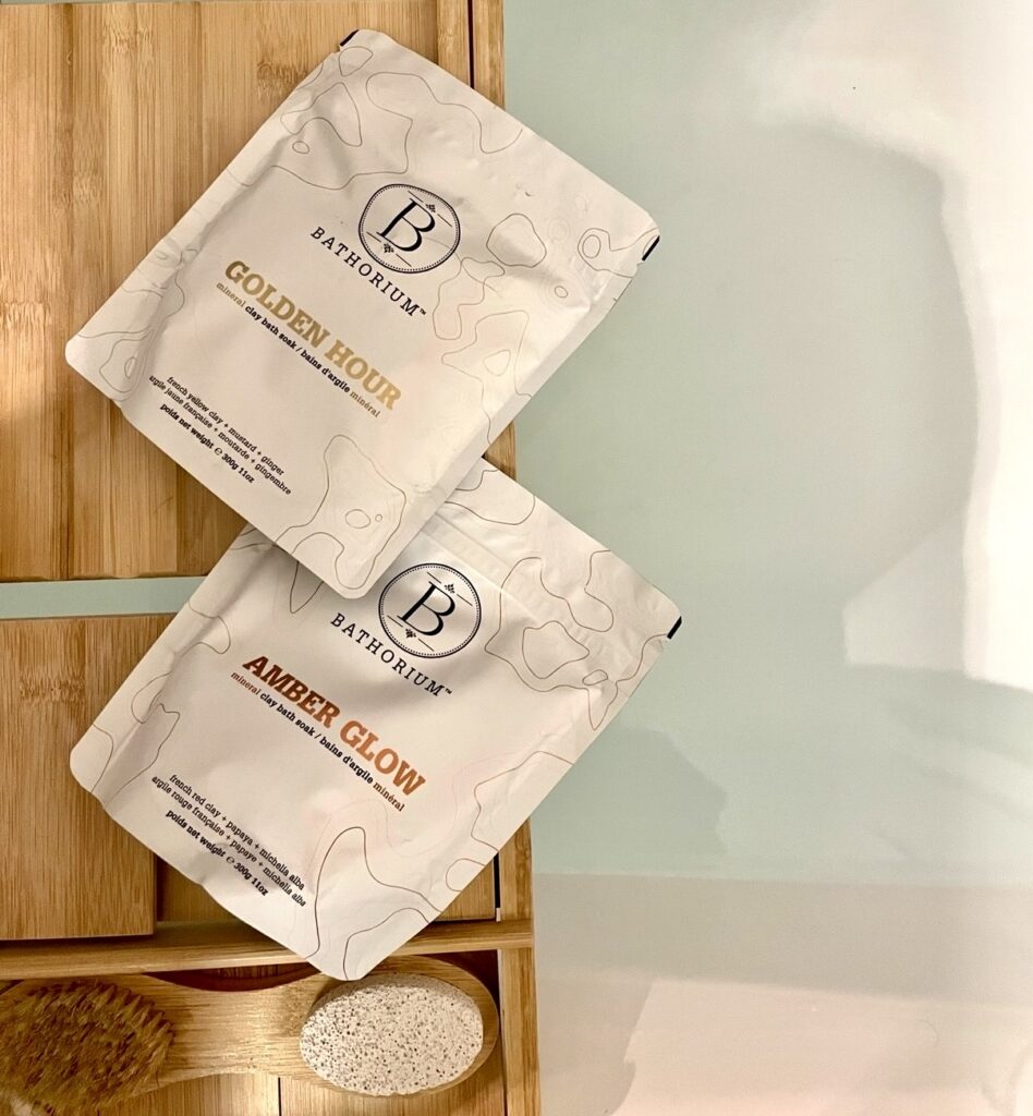 bathorium bath soak epsom salt amber glow golden hour