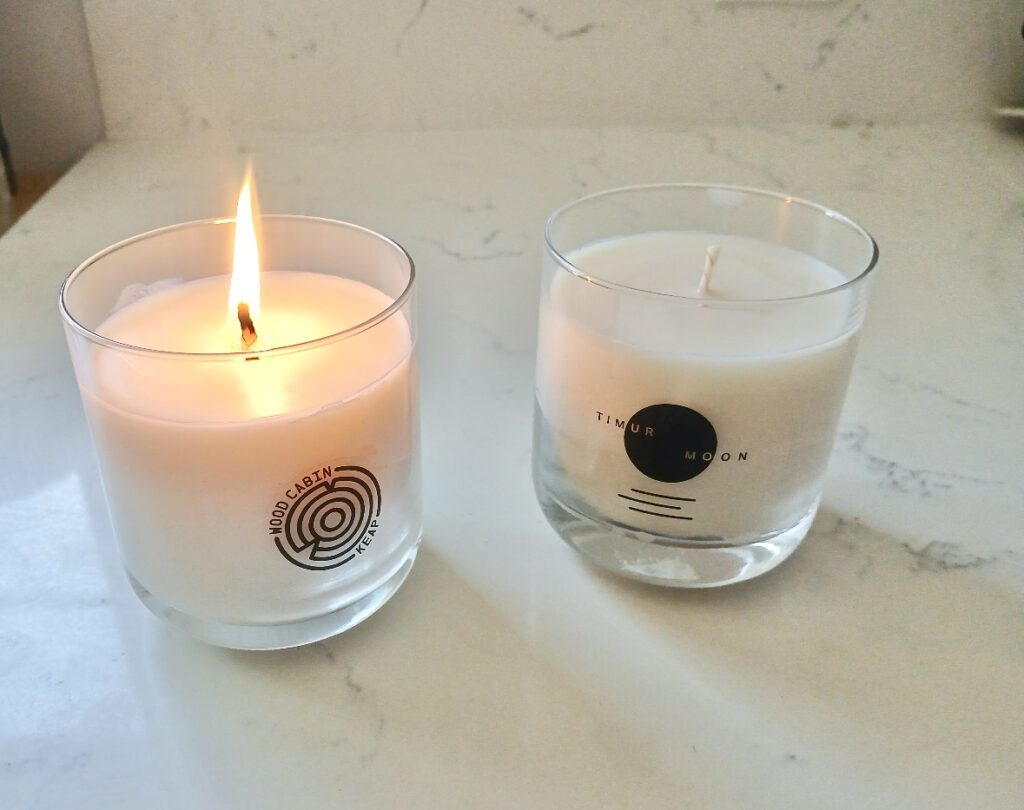 keap candles natural timur moon and wood cabin