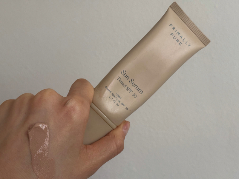 primally pure Sun Serum Tinted SPF 30 in shade light