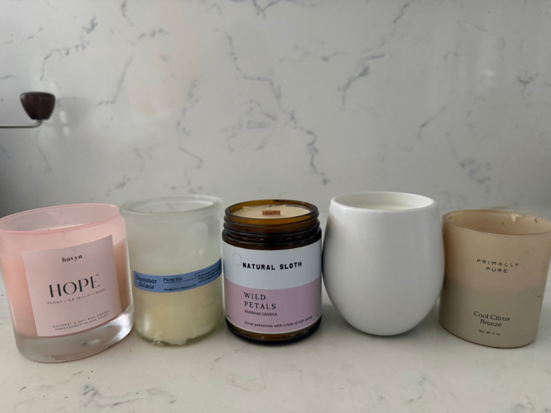 Beeswax candles to naturally purify air