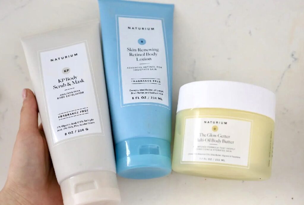 naturium body lotion body scrub body butter