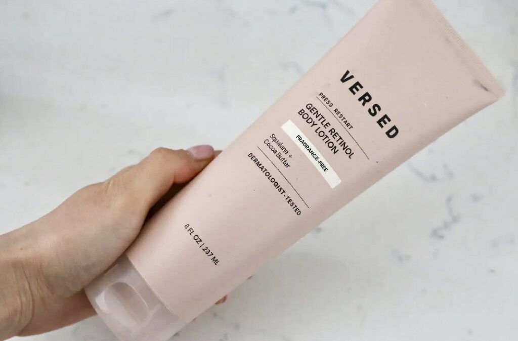 versed retinol body lotion