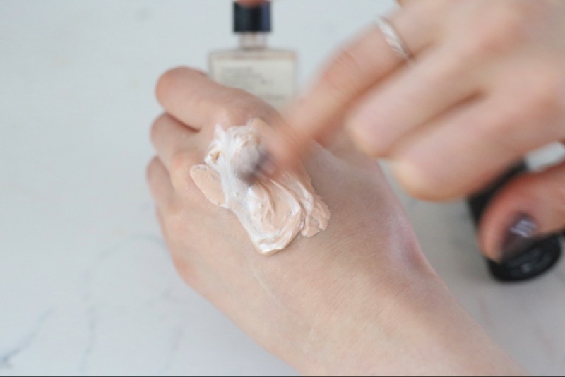 typology glow drips mix with foundation