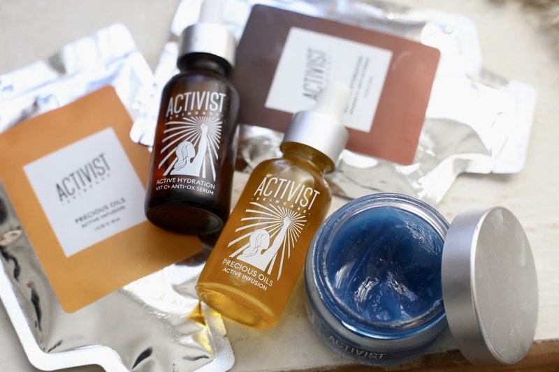refillable skincare brand activist Sea to Skin Cleansing Gel Active Hydration Vitamin C Serum Precious Oils Active Infusion