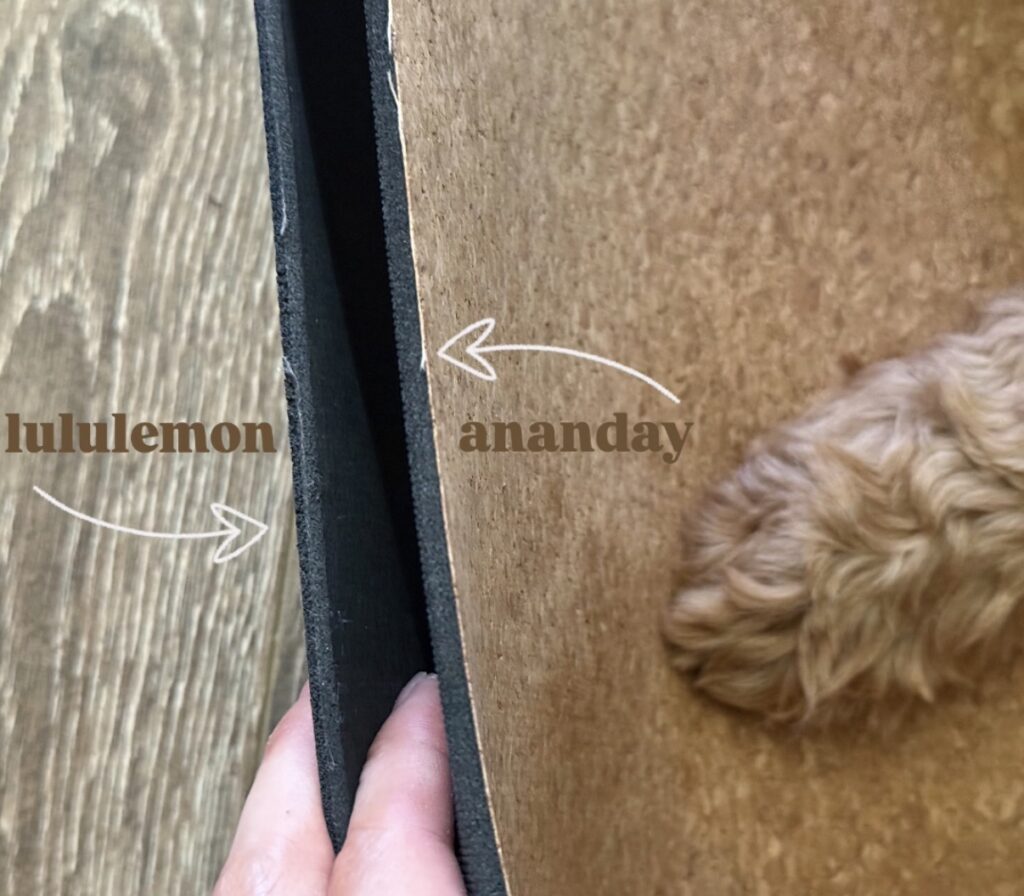 Lululemon mat versus nontoxic yoga mat thickness size