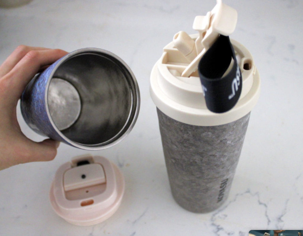plastic free tumbler travel mug water bottle titanium koyasu