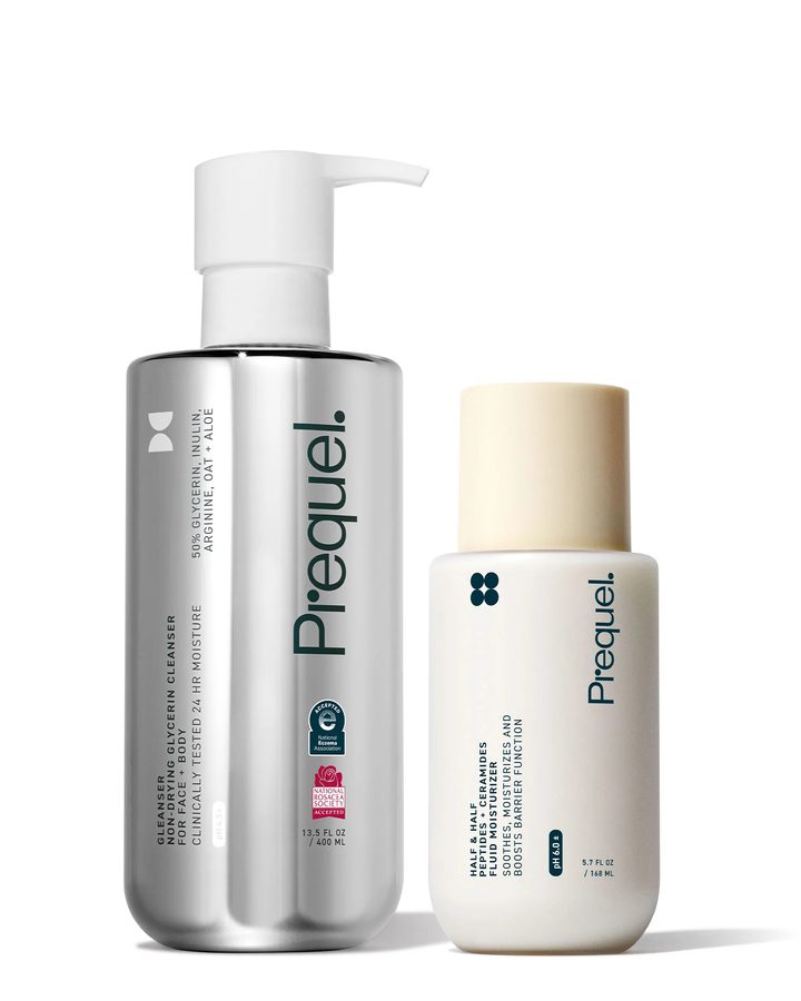 Prequel Cleanser and Half & Half Moisturizer
