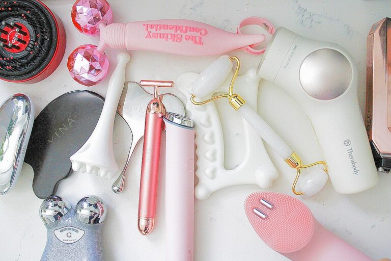 skincare tools devices face massage gua sha microcurrent depuffing lifting wrinkles