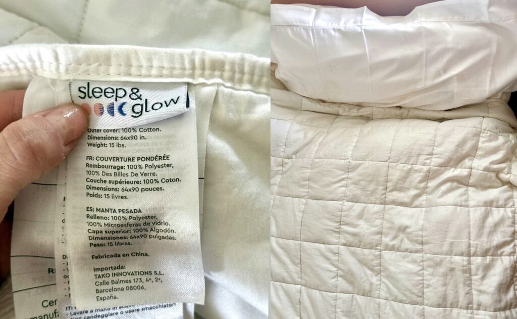 cotton weighted blanket sleep and glow nontoxic cotton