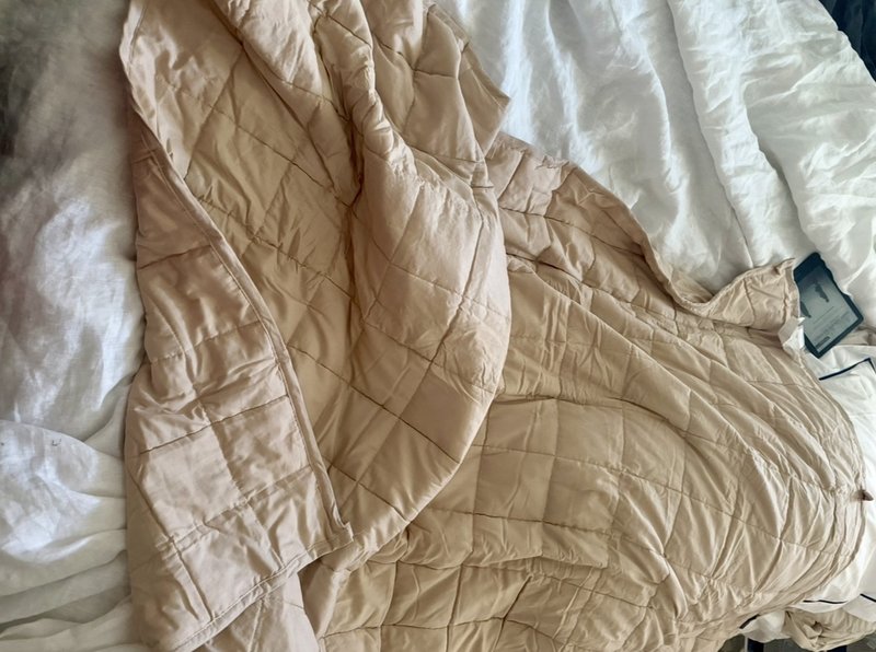 weighted blanket cotton glass beads bare home nontoxic