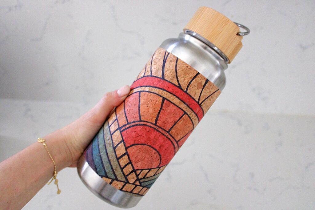 Yoloha Yoga Cork Water Bottle stainless steel