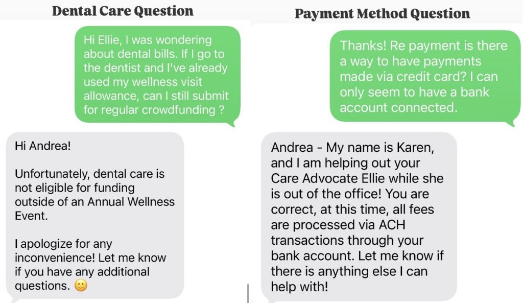 Crowdhealth Personal Care Advocate bill pay