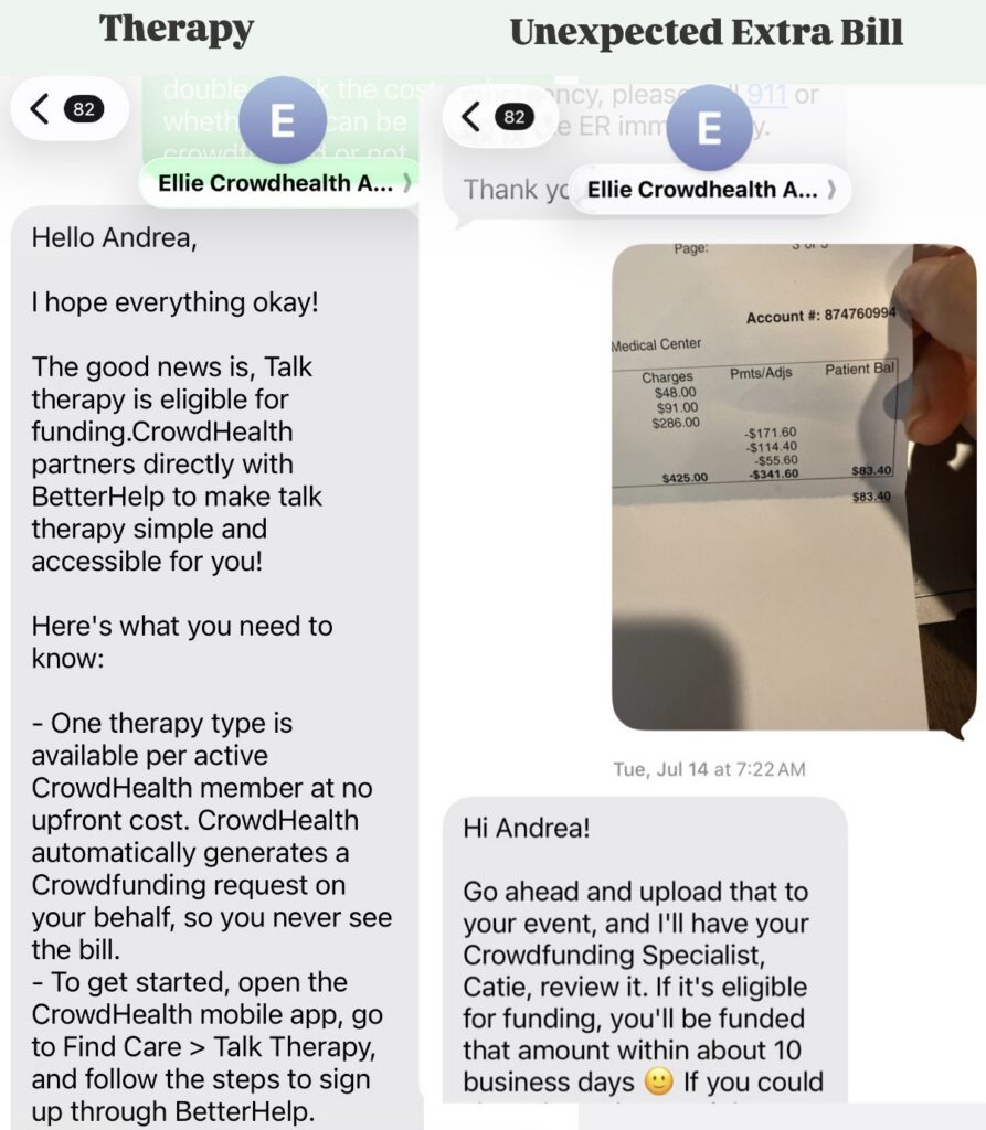 Crowdhealth Personal Care Advocate bill pay