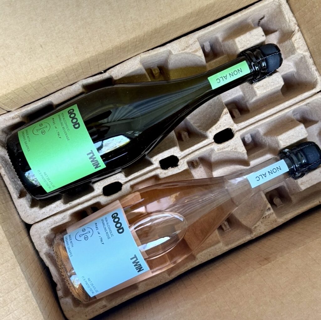 good twin organic wine non alcoholic white rose