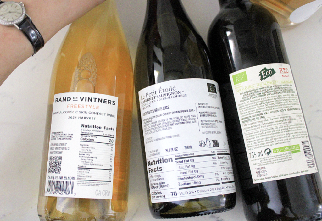 organic alcohol free wine white red orange
