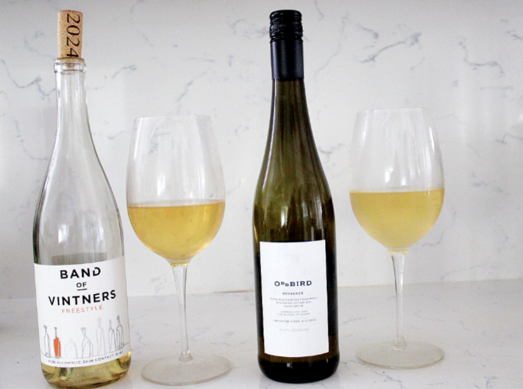 non alcoholic white wine Oddbird presence band of vintners orange wine california