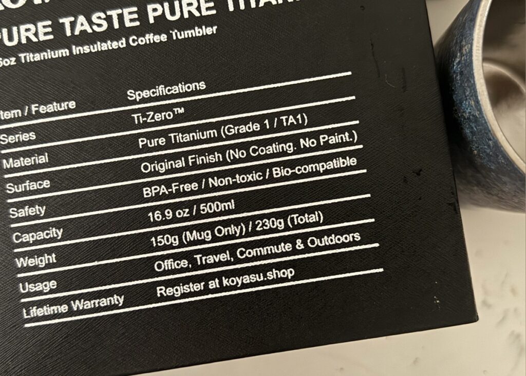 plastic free water bottle titanium tumbler