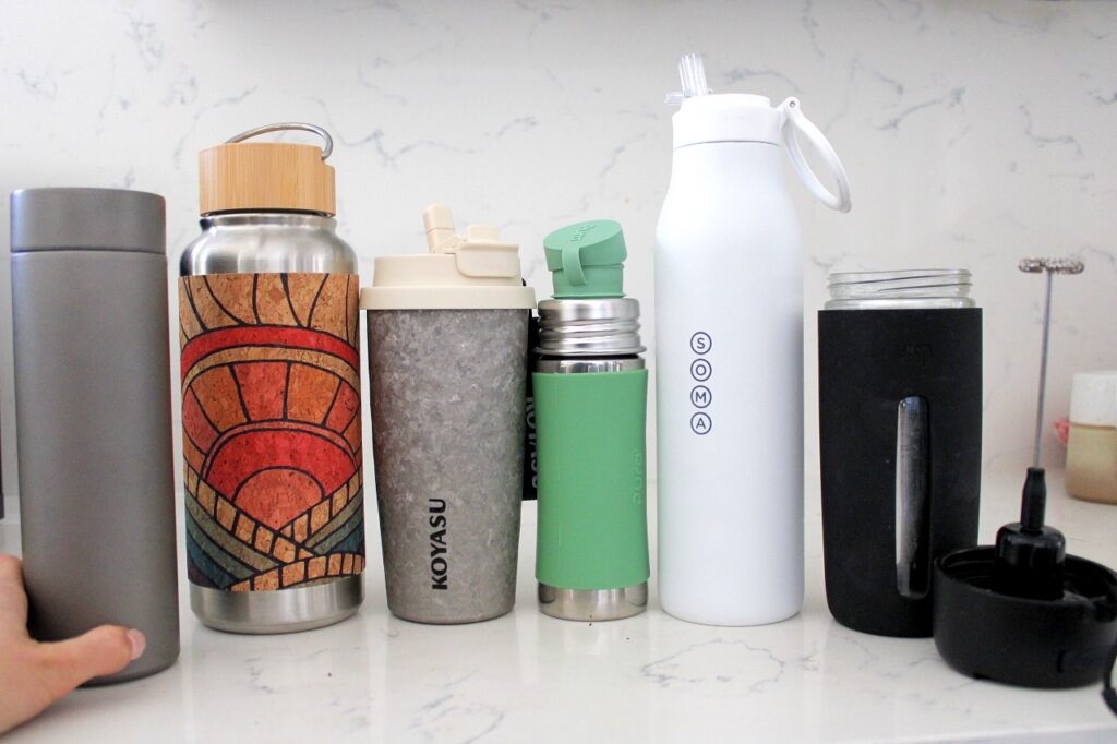 Pura water bottle yoloha yoga Visp Elixir Mixer taima Titanium, Stainless Steel and Glass water bottles